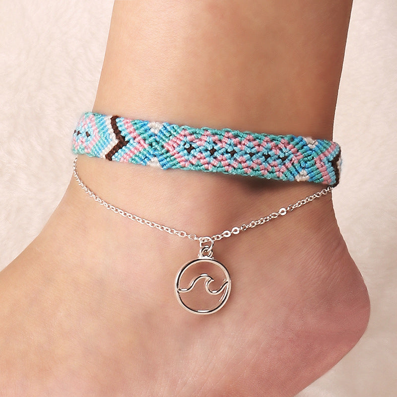 Bohemian beach anklets