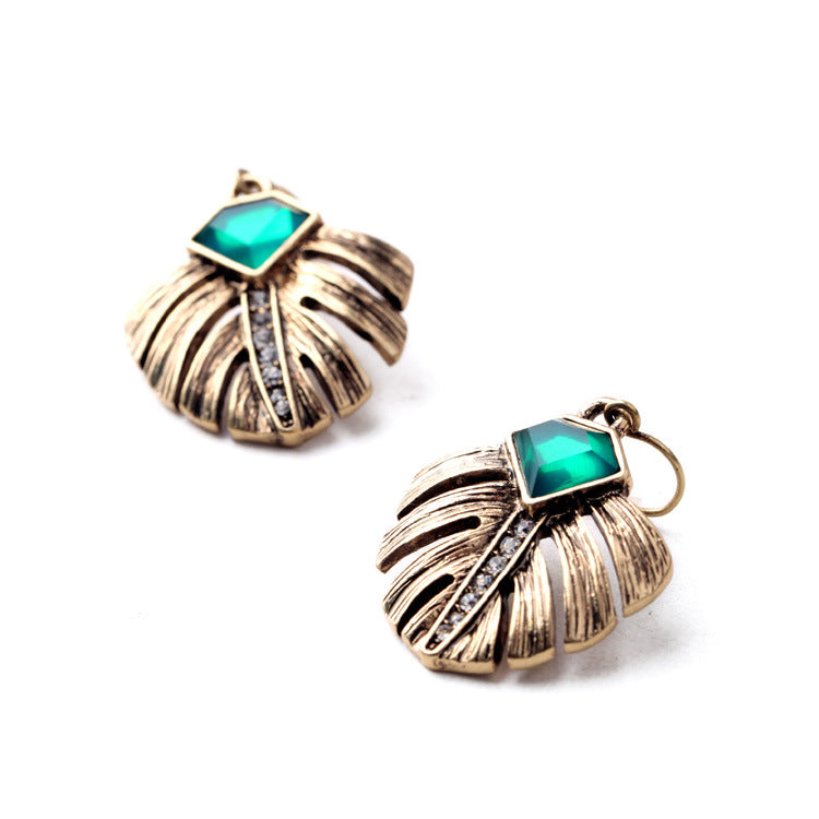 Luxury leaf ladies earrings