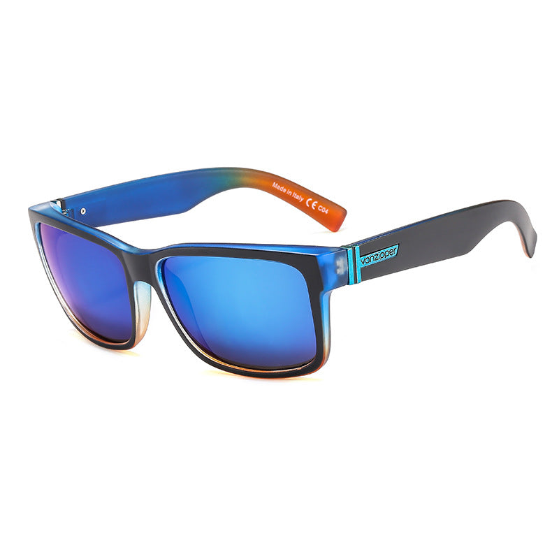 Retro big frame sunglasses color film sunglasses