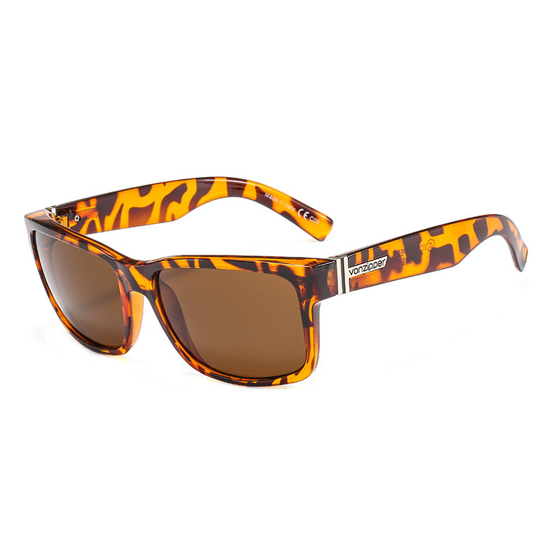 Retro big frame sunglasses color film sunglasses