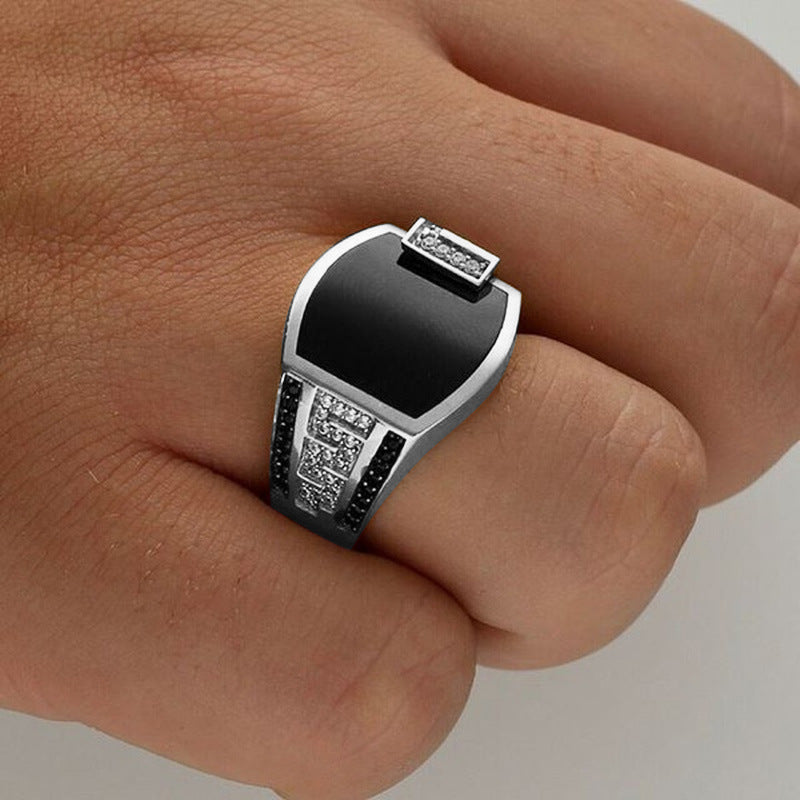 Hip-hop Ring Men European And American Full Diamond Ring