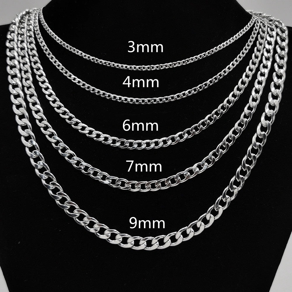 Men And Women Couple Style Stainless Steel Necklace Bracelet