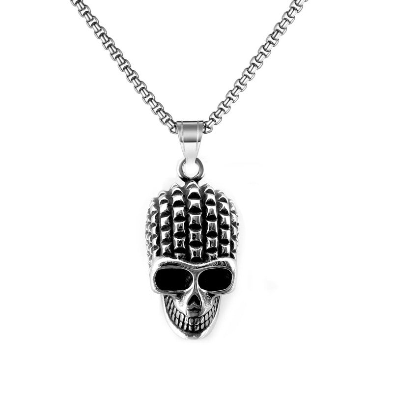 Stainless Steel Skull Necklace For Men