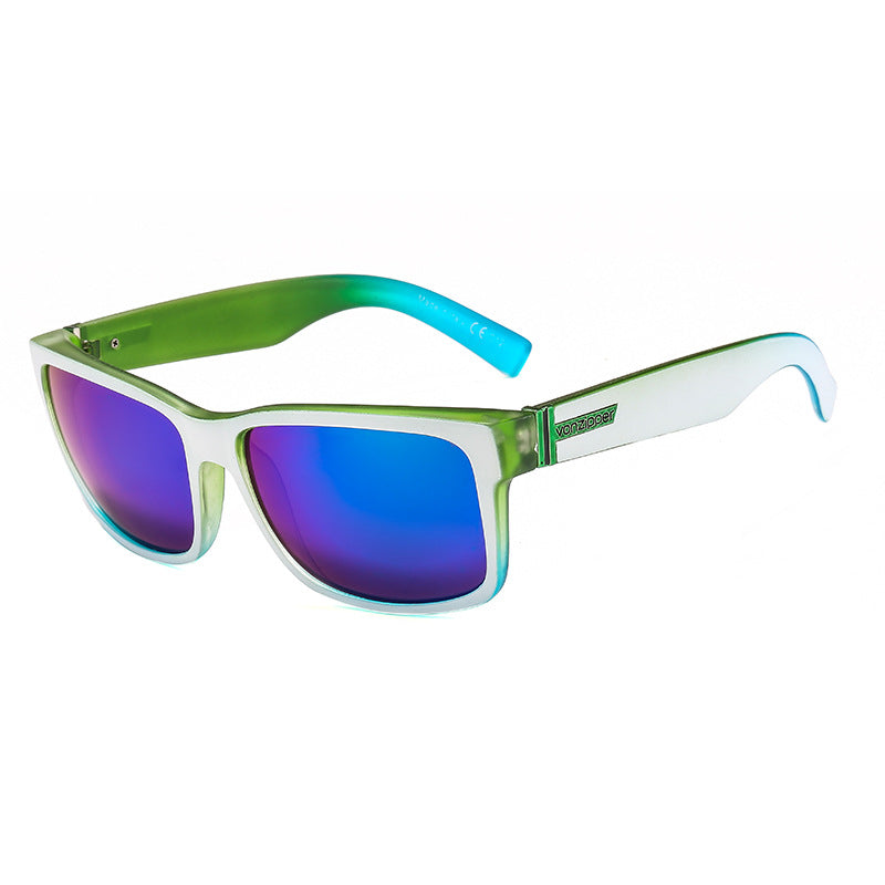 Retro big frame sunglasses color film sunglasses