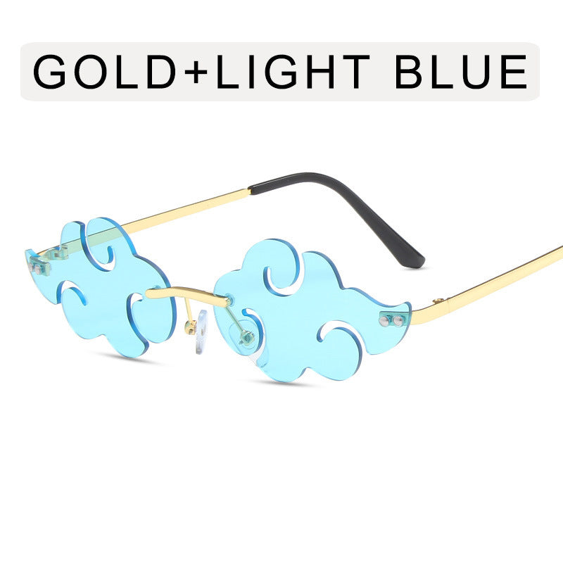 Women's Retro Auspicious Cloud Ocean Piece Sunglasses