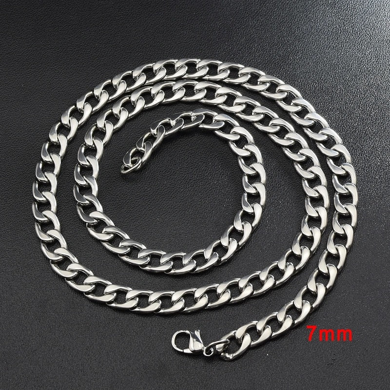 Men And Women Couple Style Stainless Steel Necklace Bracelet