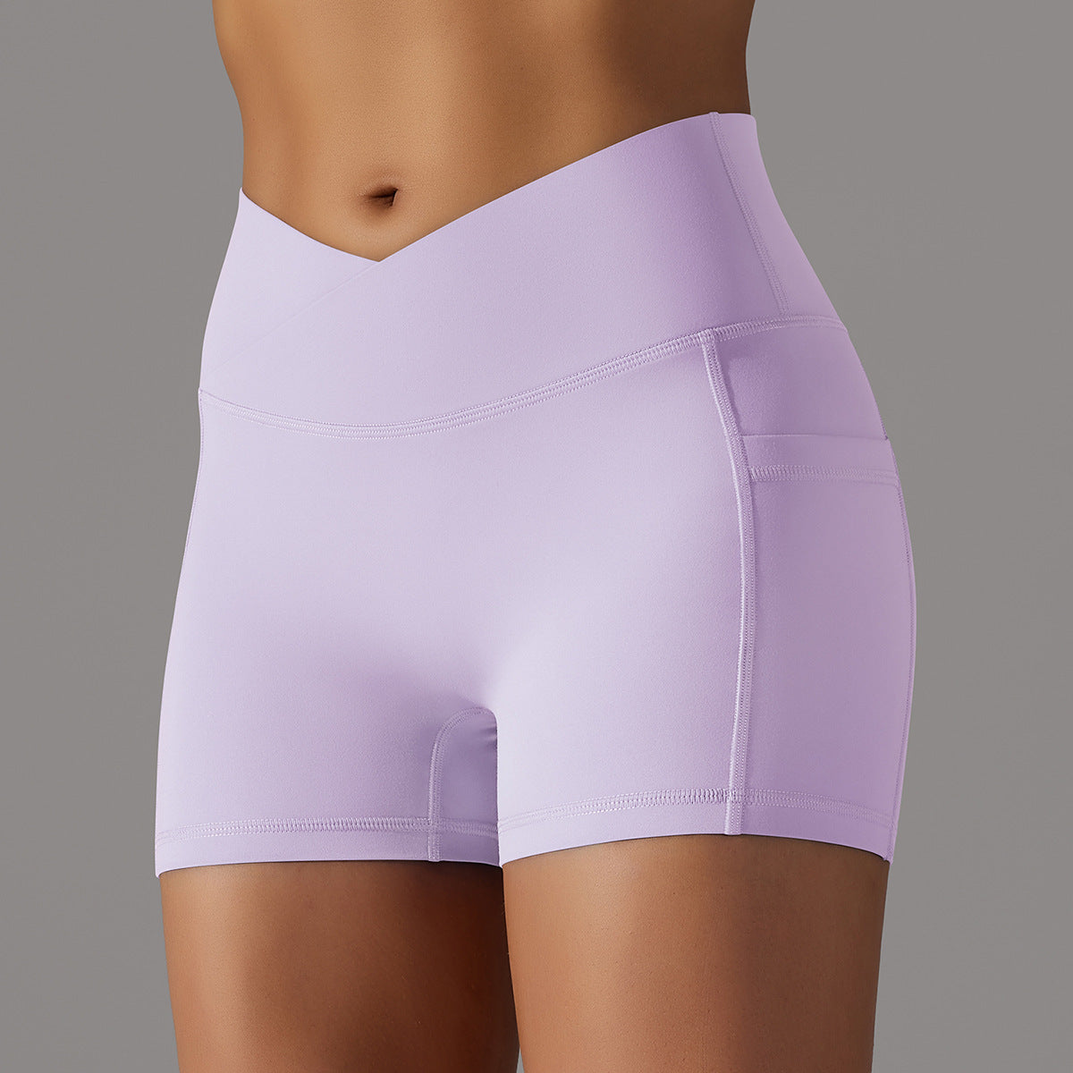 Yoga Shorts With Phone Pocket