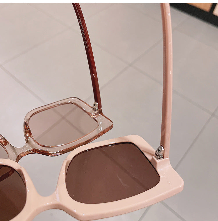 Square Fashionable Plain Face Sunglasses