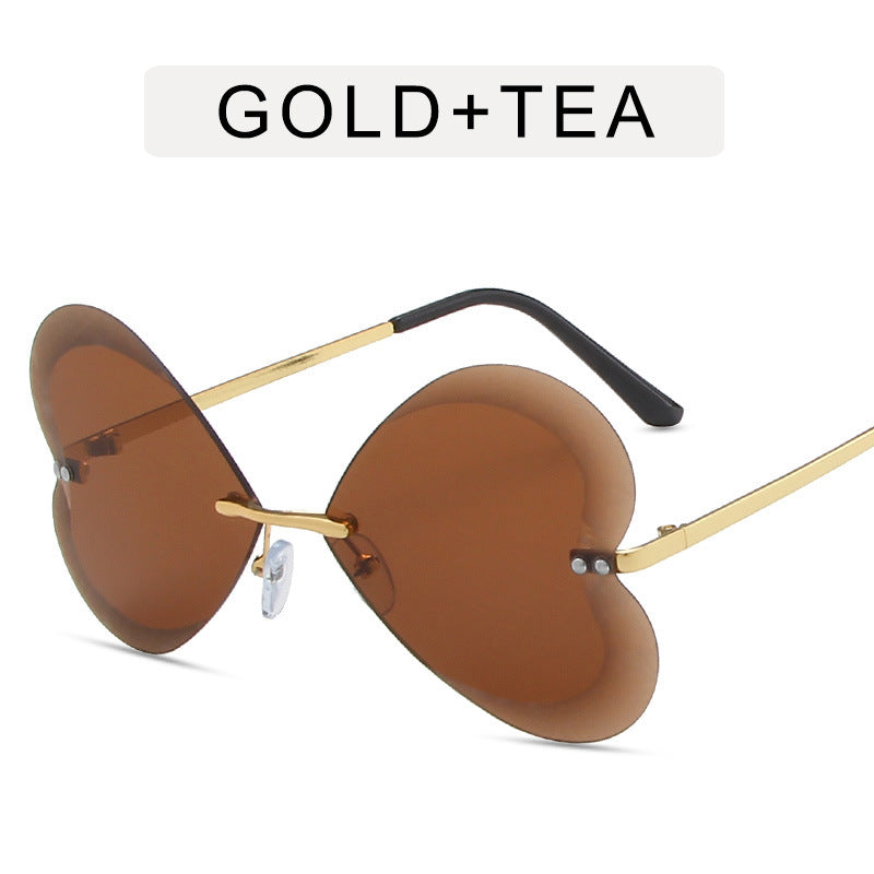 Retro Trend Love Personality Metal Sunglasses Women