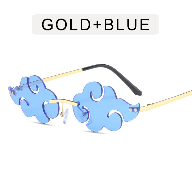 Women's Retro Auspicious Cloud Ocean Piece Sunglasses