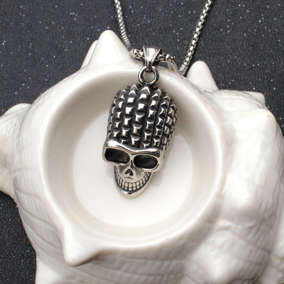 Stainless Steel Skull Necklace For Men